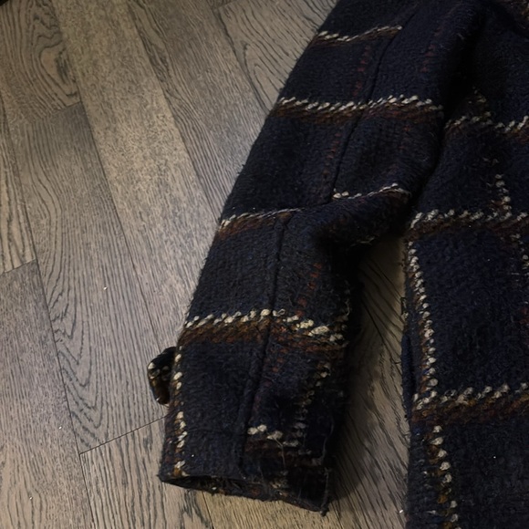 DISTRETT Made in Italy Vintage style men’s plaid wool coat Sz XL - Picture 14 of 17